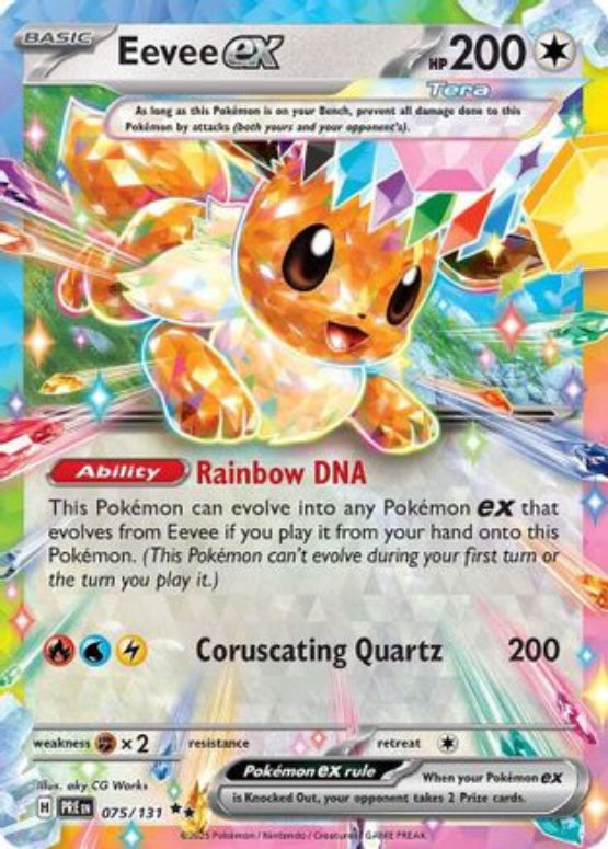 Eevee ex - 075/131 75 - SV Prismatic Evolutions Pokemon - Single Cards