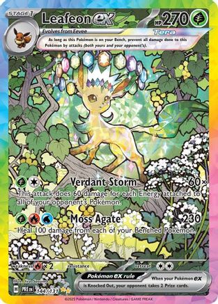 Leafeon ex - 144/131 144 - SV Prismatic Evolutions Pokemon - Single Cards