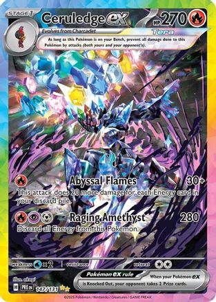 Ceruledge ex 147 - SV Prismatic Evolutions Pokemon - Single Cards