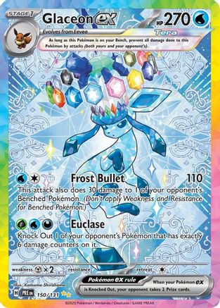 Glaceon ex - 150/131 150 - SV Prismatic Evolutions Pokemon - Single Cards