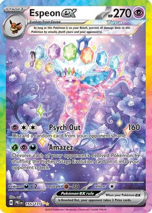 Espeon ex - 155/131 155 - SV Prismatic Evolutions Pokemon - Single Cards