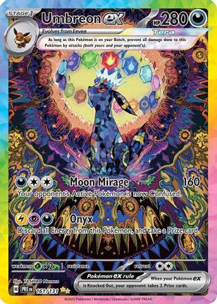 Umbreon ex - 161/131 161 - SV Prismatic Evolutions Pokemon - Single Cards