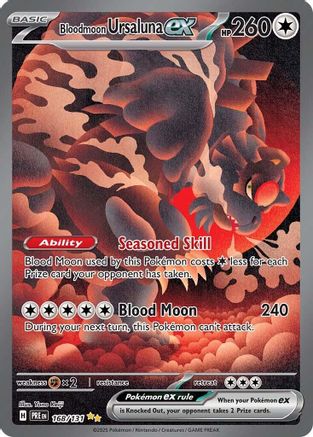 Bloodmoon Ursaluna ex 168 - SV Prismatic Evolutions Pokemon - Single Cards