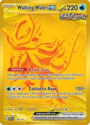 Walking Wake ex 178 - SV Prismatic Evolutions Pokemon - Single Cards