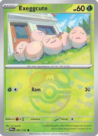 Exeggcute (Master Ball Pattern) 1 - SV Prismatic Evolutions Pokemon - Single Cards