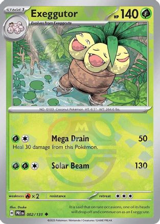 Exeggutor (Master Ball Pattern) 2 - SV Prismatic Evolutions Pokemon - Single Cards