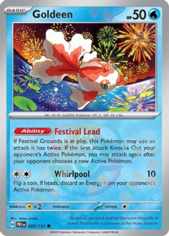 Goldeen (Master Ball Pattern) 20 - SV Prismatic Evolutions Pokemon - Single Cards