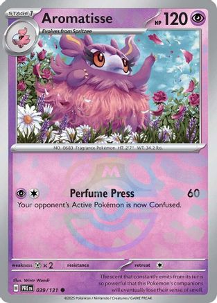 Aromatisse (Master Ball Pattern) 39 - SV Prismatic Evolutions Pokemon - Single Cards