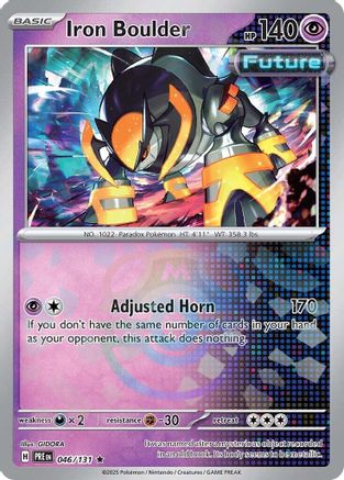 Iron Boulder (Master Ball Pattern) 46 - SV Prismatic Evolutions Pokemon - Single Cards