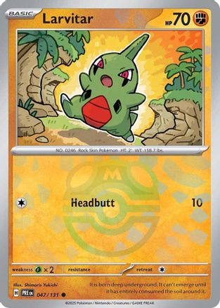 Larvitar (Master Ball Pattern) 47 - SV Prismatic Evolutions Pokemon - Single Cards