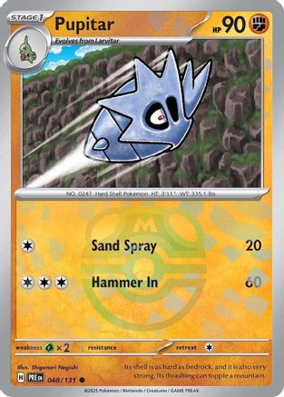 Pupitar (Master Ball Pattern) 48 - SV Prismatic Evolutions Pokemon - Single Cards