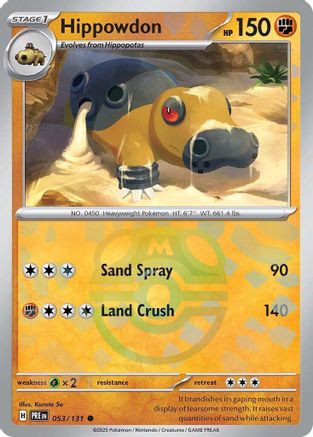 Hippowdon (Master Ball Pattern) 53 - SV Prismatic Evolutions Pokemon - Single Cards
