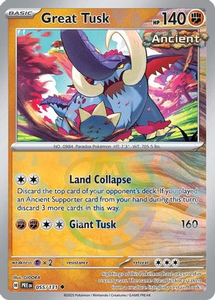 Great Tusk (Master Ball Pattern) 55 - SV Prismatic Evolutions Pokemon - Single Cards