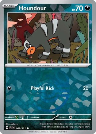 Houndour (Master Ball Pattern) 62 - SV Prismatic Evolutions Pokemon - Single Cards