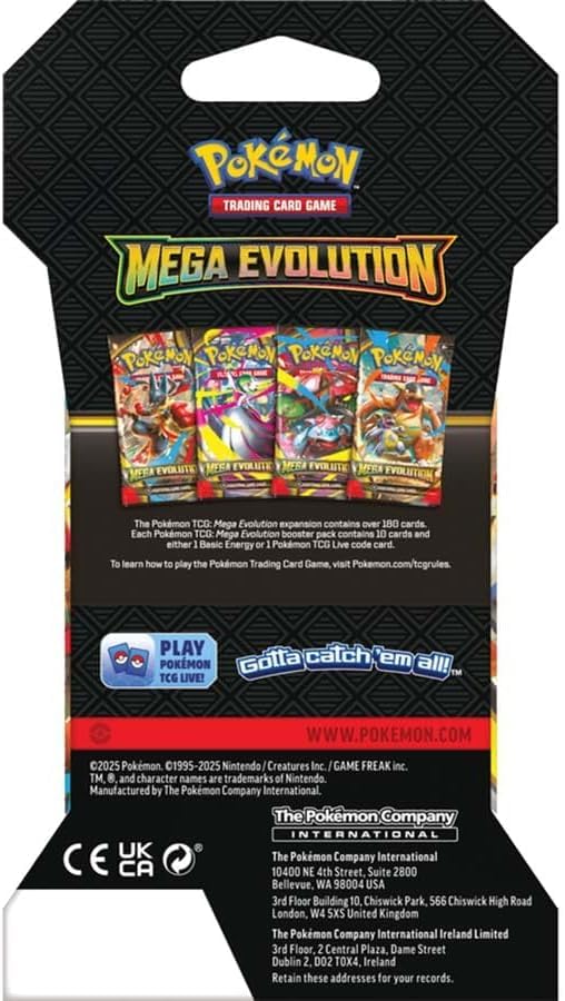 Pokemon Trading Card Game TCG: Mega Evolution 8 Sleeved Booster Packs - 80 Cards - 2