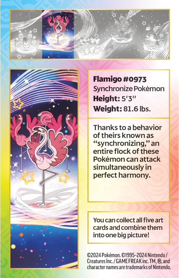 Pokémon TCG: Scarlet & Violet—Paldean Fates Mini Tin – Flamigo (2 Booster Packs, 1 Sticker & 1 Art Card) - 3