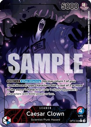 Caesar Clown (002) (Parallel) (OP10-002) - Royal Blood Foil - Single Cards