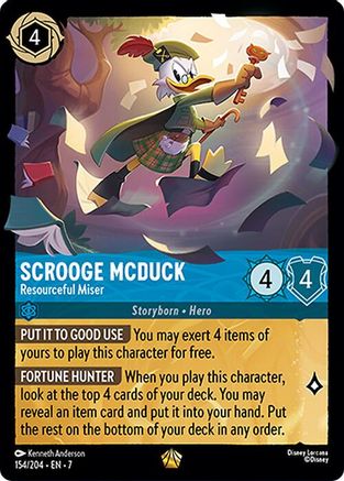 Scrooge McDuck - Resourceful Miser (154/204) - Archazias Island Cold Foil - Single Cards