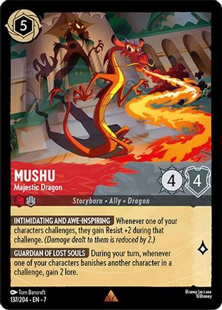 Mushu - Majestic Dragon (137/204) - Archazias Island - Single Cards