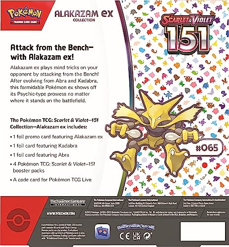 Pokemon TCG Scarlet & Violet 3.5 Pokemon 151 Alakazam Ex Box - 3