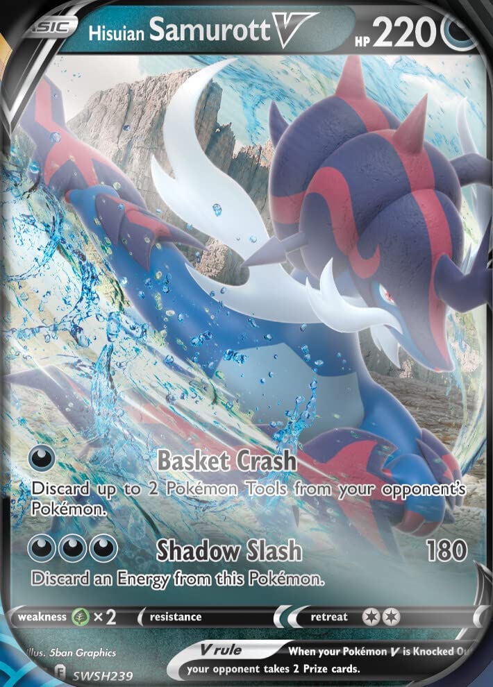 Pokemon Cards: Divergent Power Hisuian Samurott V Tin - 2