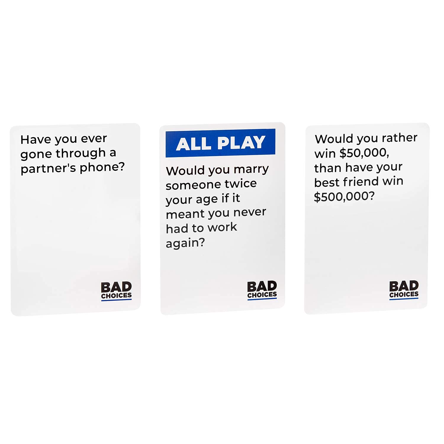 BAD CHOICES Party Game + After Dark Edition Set - Hilarious Adult Card Game for White Elephant Parties, Stocking Stuffers and Board Games Night with Your Friends - 6