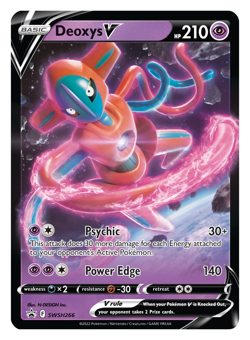 Pokémon TCG: Deoxys VMAX & VSTAR Battle Box (3 Foil Promo Cards, 1 Oversize Foil Card & 4 Booster Packs) - 2