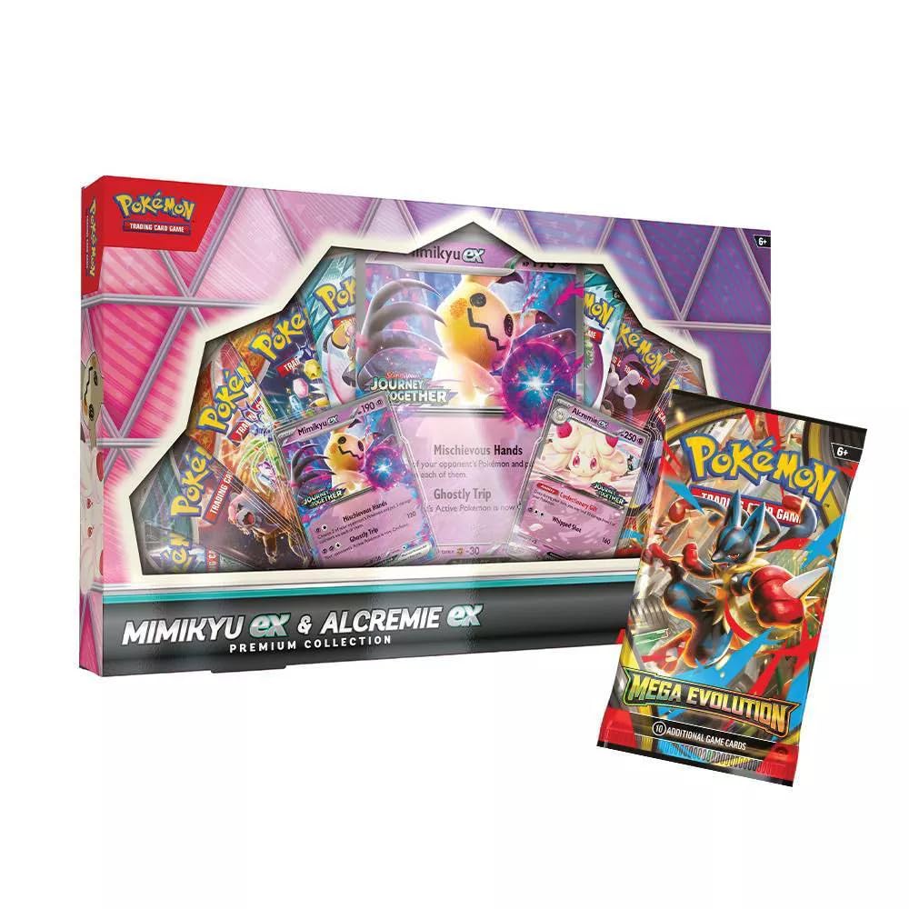 Pokemon TCG: Mimikyu ex & Alcremie ex Premium Collection - 10 Packs, Promo Cards - 3
