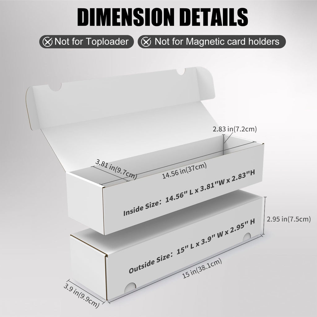 XRACV Trading Card Storage Box, 10-Pack 1100 Count White Corrugated Cardboard Bulk Sports Storage Box for TCG/Magic/Mtg Basketball Cards, Collectible Trading Cards - 4