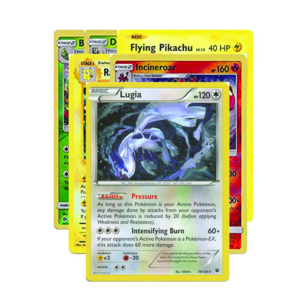 Pokemon EX Guaranteed With Booster Pack, 6 Rare Cards, 5 Reverse Holo, 20 Regular Pokemon, Deck Box and Top Cut Central Exclusive Dice - 3
