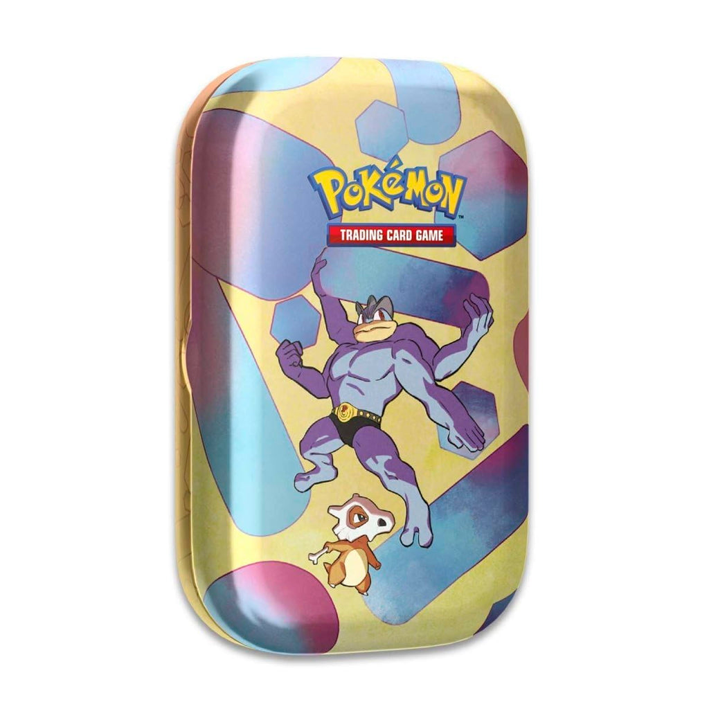 Pokémon TCG: Scarlet & Violet—151 Mini Tin – Machamp and Cubone (2 Booster Packs, 1 Coin & 1 Art Card)