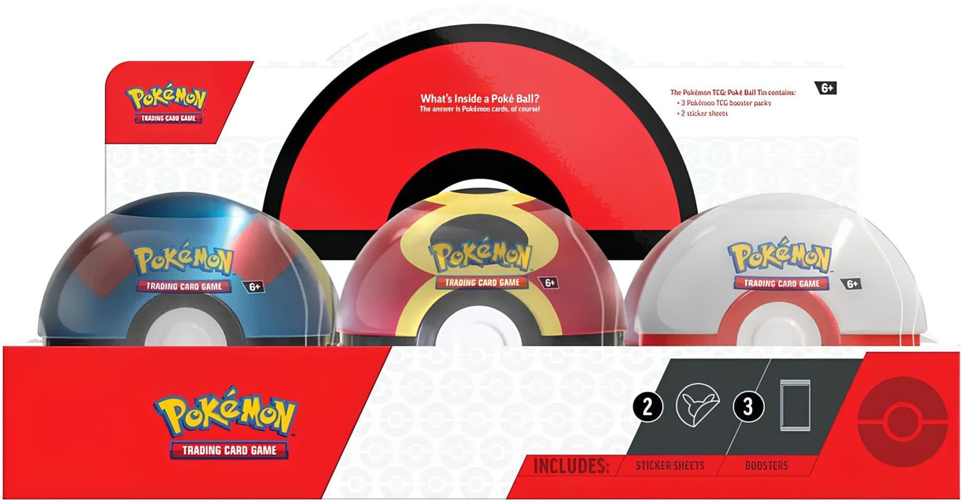Pokémon PKM Pokeball Tin Autumn 2025 DE, 3 Booster Packs + 2 Sticker Sheets - 2