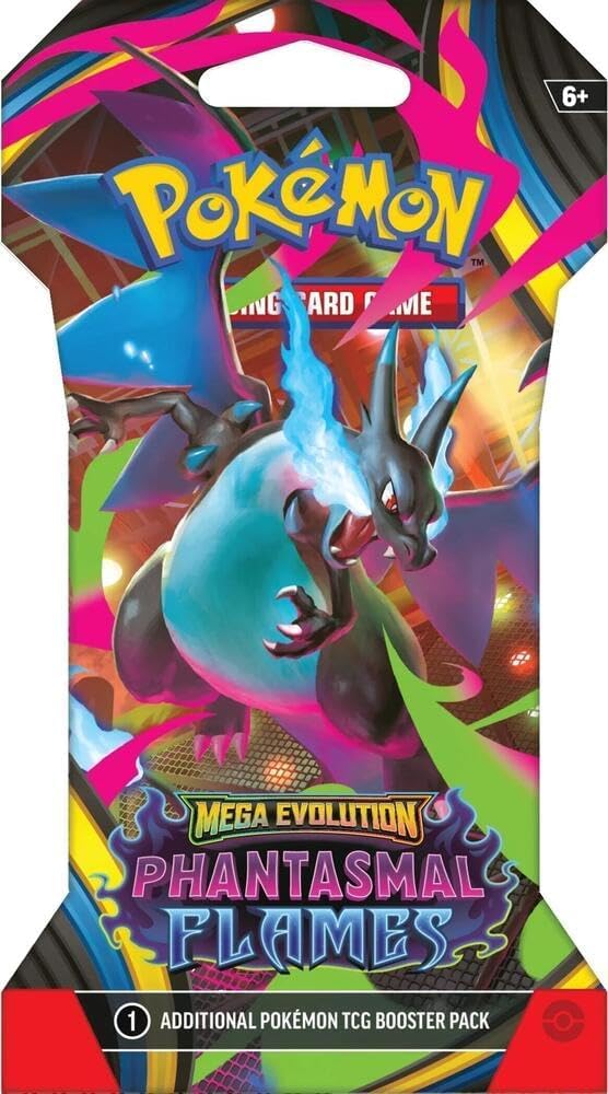 Pokemon Trading Card Game TCG: Mega Evolution Phantasmal Flames 8 Sleeved Booster Packs - 80 Cards - 2