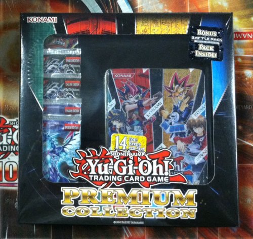 Konami Yugioh Premium Collection Box - Includes 1 Premium Collection Tin + 5 Booster Packs