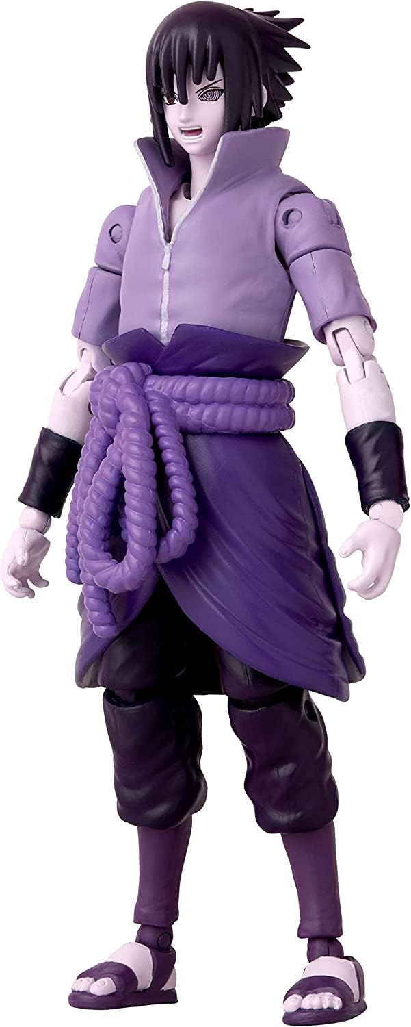 BANDAI Anime Heroes Action Figure Uchiha Sasuke Rinnegan/Mangekyo Sharingan | 17cm Sasuke Figure with Extra Hands and Accessories | Naruto Shippuden Anime Figure Action Figures for Boys and Girls - 4