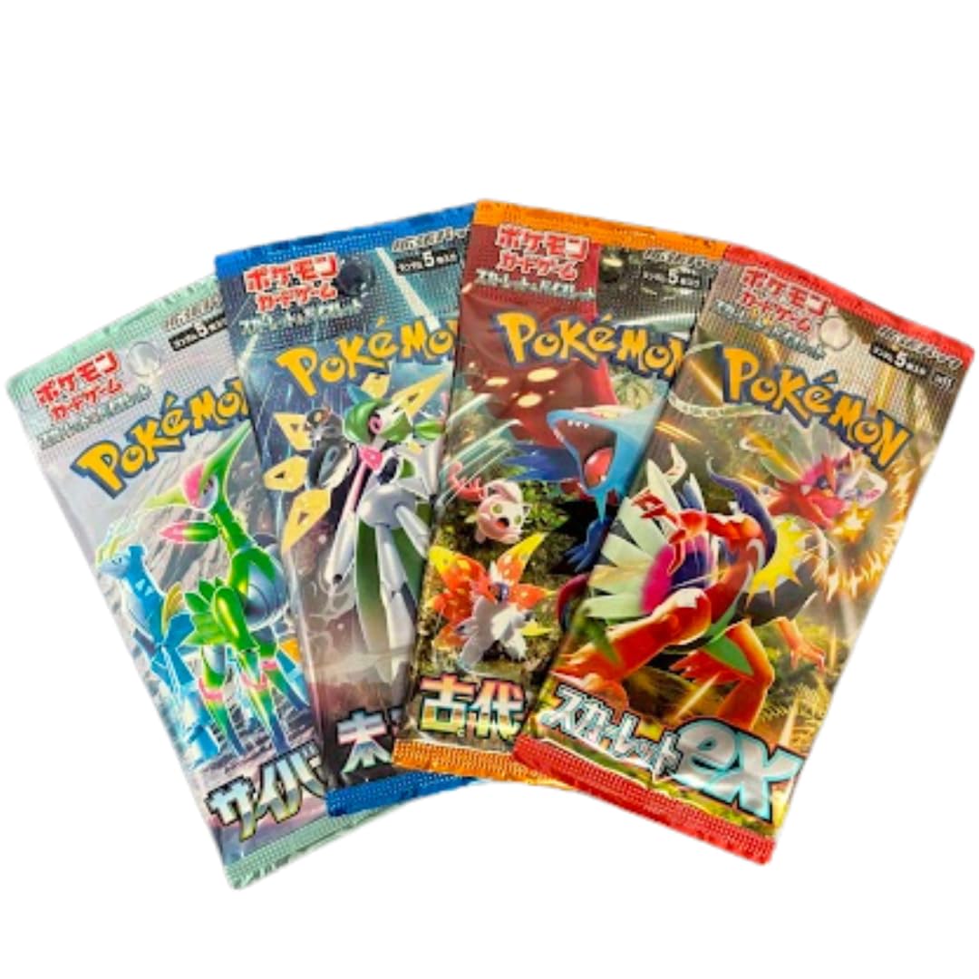 Random Pokemon Japanese Booster Pack Lot of 4