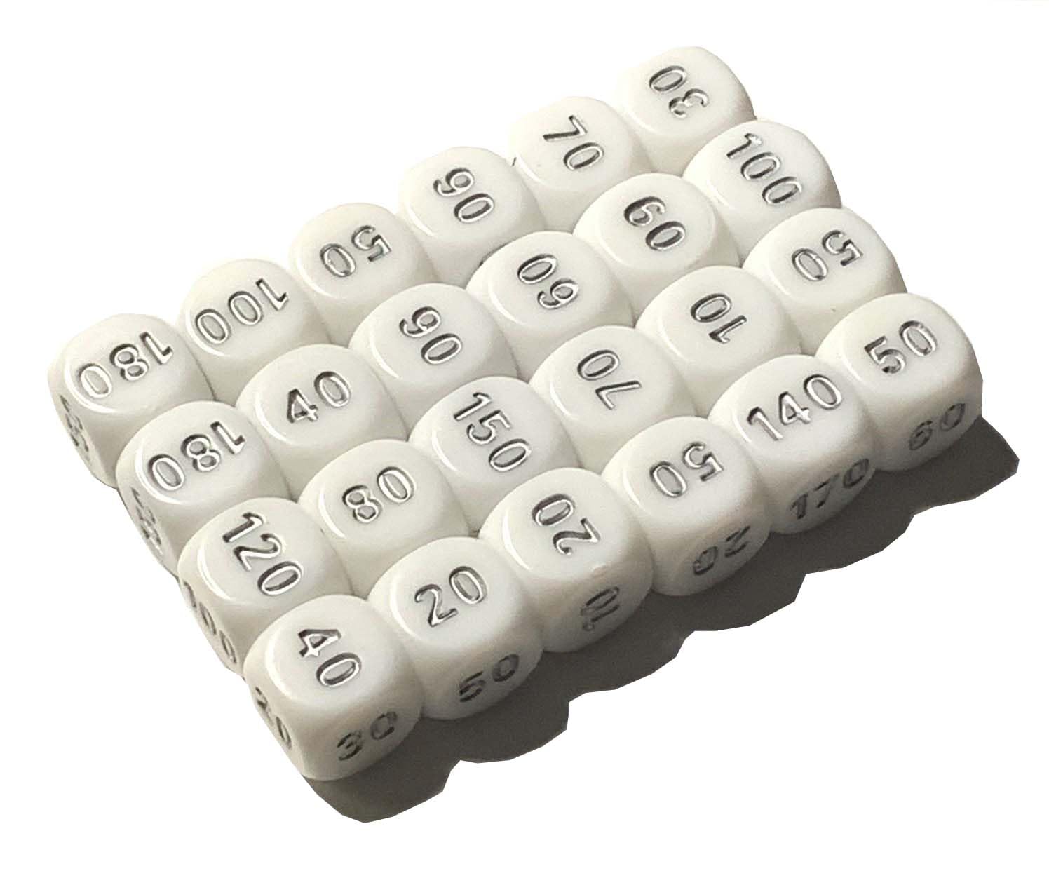 Pokemon Dice x24 Set - Damage Counters - White & Silver - Pokemon 151 - Elite Trainer Box