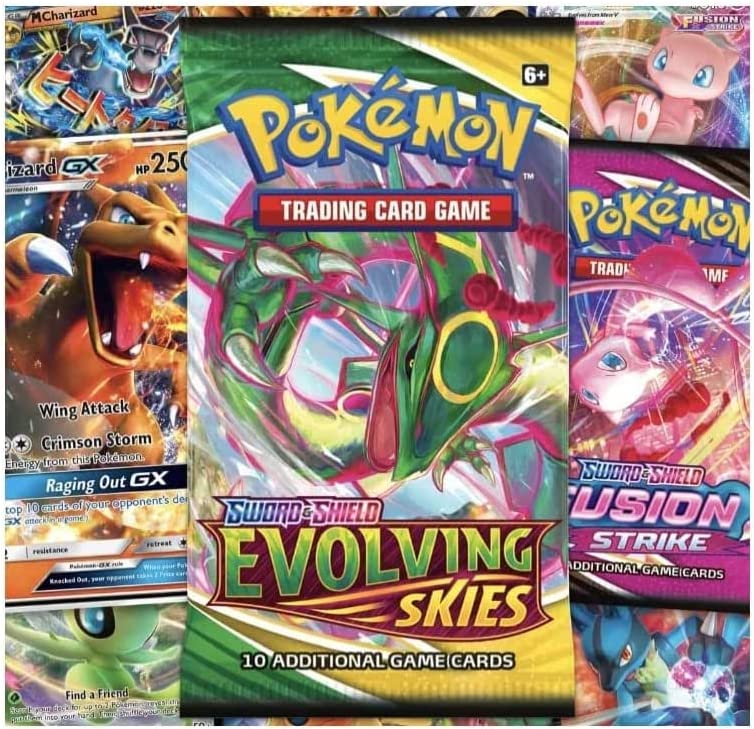 Pokemon TCG: Authentic Factory Sealed Booster Pack (Includes Mystery Card Bundle - V/VMAX 1 in 3 - Bonus Free Protective Card Holder!) - 4