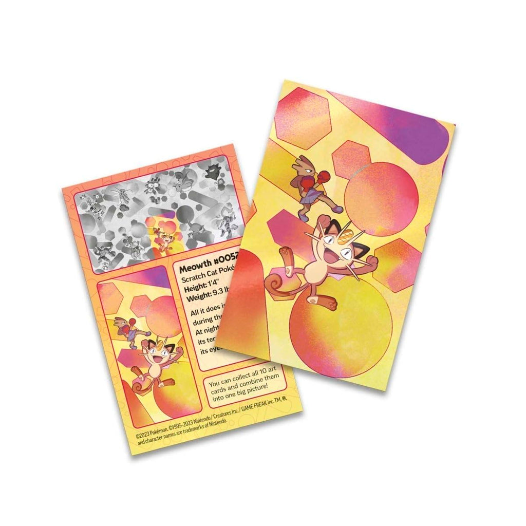 Pokémon TCG: Scarlet & Violet—151 Mini Tin – Meowth and Hitmonchan (2 Booster Packs, 1 Coin & 1 Art Card) - 4