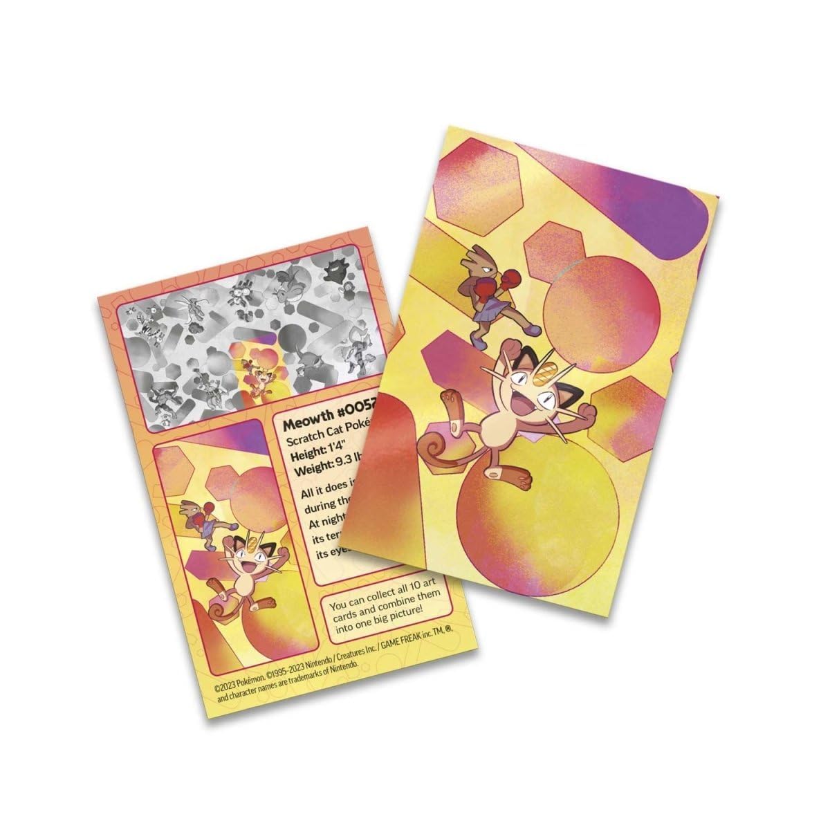 Pokémon TCG: Scarlet & Violet—151 Mini Tin – Meowth and Hitmonchan (2 Booster Packs, 1 Coin & 1 Art Card) - 4
