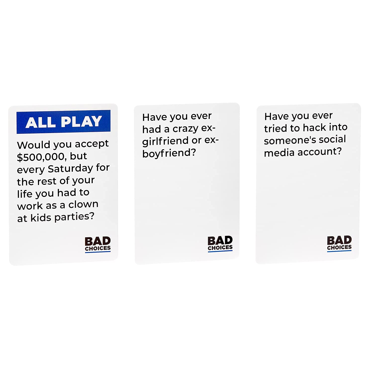BAD CHOICES Party Game + After Dark Edition Set - Hilarious Adult Card Game for White Elephant Parties, Stocking Stuffers and Board Games Night with Your Friends - 7