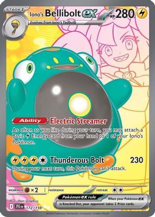 Iono's Bellibolt ex - 172/159 172 - SV09 Journey Together Holofoil - Single Cards