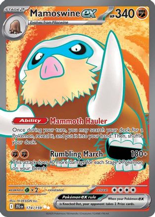 Mamoswine ex - 174/159 174 - SV09 Journey Together Holofoil - Single Cards