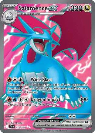 Salamence ex - 177/159 177 - SV09 Journey Together Holofoil - Single Cards