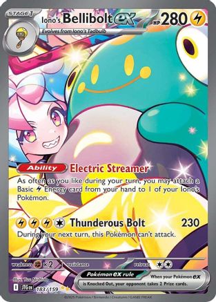 Iono's Bellibolt ex - 183/159 183 - SV09 Journey Together Holofoil - Single Cards