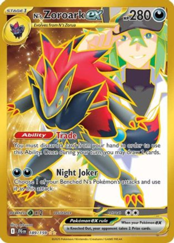 N's Zoroark ex - 189/159 189 - SV09 Journey Together Holofoil - Single Cards