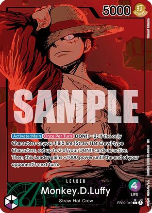 Monkey.D.Luffy (010) (Alternate Art) (EB02-010) - Extra Booster: Anime 25th Collection Foil - Single Cards