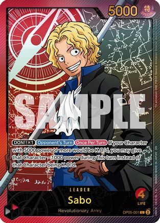 Sabo (SPR) (OP05-001) - Extra Booster: Anime 25th Collection - Single Cards