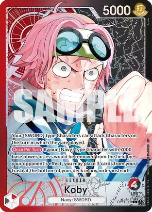 Koby (001) (Alternate Art) (OP11-001) - A Fist of Divine Speed Foil - Single Cards