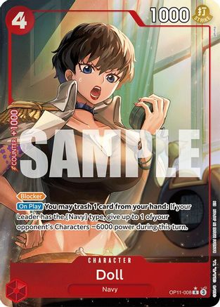 Doll (Alternate Art) (OP11-008) - A Fist of Divine Speed Foil - Single Cards